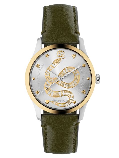 gucci green snake watch